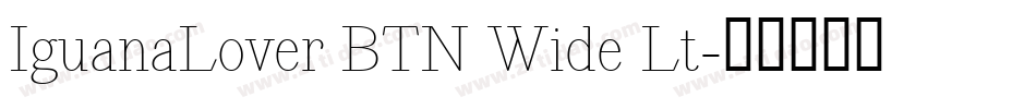 IguanaLover BTN Wide Lt字体转换